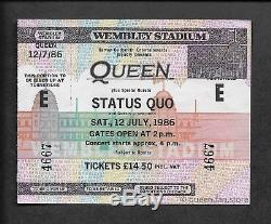 Queen' Unused Complete' 1986 Wembley Concert Ticket Stub Magic Tour Mint