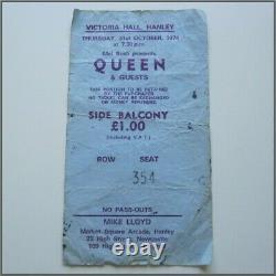 Queen Victoria Hall Hanley 1974 Concert Ticket Stub Sheer Heart Attack UK Tour