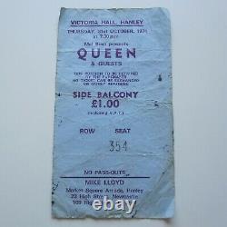 Queen Victoria Hall Hanley 1974 Concert Ticket Stub Sheer Heart Attack UK Tour