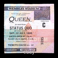 Queen Wembley Stadium 12th July 1986 Concert Ticket Stub Freddie Mercury (VG+)