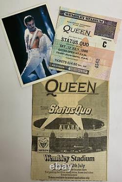 Queen Wembley Stadium 1986 Concert Ticket Stub Freddie Mercury Magic Tour