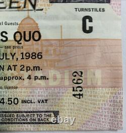 Queen Wembley Stadium 1986 Concert Ticket Stub Freddie Mercury Magic Tour