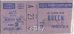 Queen with Freddie Mercury Original 1978 Rare Concert Ticket Stub (Brown)