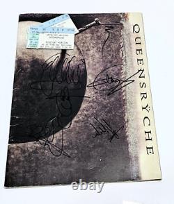 Queensryche Promised Land Concert Program 1995 Signed With Ticket Stub