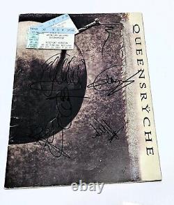 Queensryche Promised Land Concert Program 1995 Signed With Ticket Stub