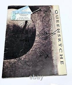 Queensryche Promised Land Concert Program 1995 With Ticket Stub & Autographs