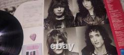 Quiet Riot LOT Vinyl Record ROCK NEVER STOPS Concert Ticket Stub VIP Guitar Pick