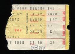 RAINBOW Concert Ticket Stub 11-12-1975 1st US Show Dio Blackmore Elf Deep Purple