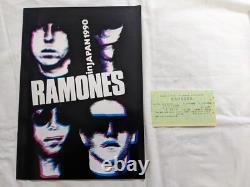 RAMONES 1990 Japan Tour Concert Program Ticket Stub