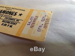 RAMONES Concert Ticket Stub UNUSED March 26,1980 AGORA BALLROOM COLUMBUS OHIO