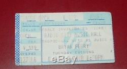 RARE 1988 Bryan Ferry/Roxy Music Bete Noire Concert T shirt & Ticket Stub