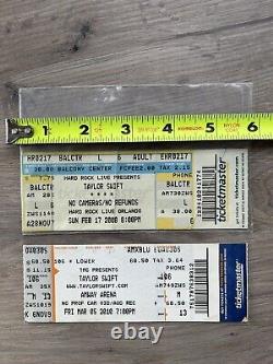 RARE 2008 & 2010 Taylor Swift Memorabilia Concert Ticket Stubs Orlando, FL