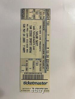 RARE 2009 Taylor Swift FEARLESS TOUR Ticket San Diego sports arena 5/24/09