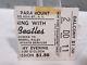 Rare Beatles Paramount Theater New York September 20, 1964 Concert Ticket Stub