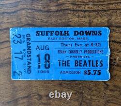 RARE! BEATLES Suffolk Downs Boston August 18, 1966 Used Concert Ticket Stub