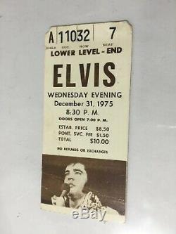 RARE BROWN Elvis New Years Eve Pontiac Michigan Concert Ticket Stub Dec 31, 1976