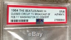 RARE Beatles 1964 Closed Circuit Telecast Concert Ticket STUB PSA #0001