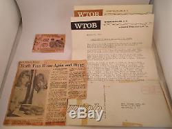 RARE Beatles 1965 Atlanta Concert Ticket Stub Radio Contest News article + more