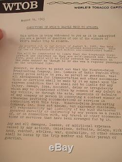 RARE Beatles 1965 Atlanta Concert Ticket Stub Radio Contest News article + more