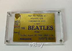 RARE Beatles Concert Ticket Stub Atlantic City 1964 Gold Ringside Seat