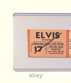 RARE ELVIS PRESLEY? TICKET STUB 8/17/77 PORTLAND, MAINE ELVIS PASSED AWAY 16th