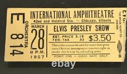 RARE Elvis March 28 1957 Chicago Illinois concert ticket stub / Nearly Complete