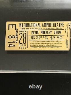 RARE Elvis March 28 1957 Chicago Illinois concert ticket stub / Nearly Complete