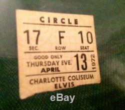 RARE Elvis Presley Concert Ticket Stub lot Charlotte NC 1972 + 1974 + 1976 shows