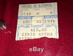 RARE Elvis Presley New Years Eve Dec. 31, 1976 Pittsburgh PA Concert Ticket Stub