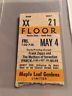 Rare Frank Zappa Concert Ticket Stub May 4, 1973 Maple Leaf Gardens The Mothers