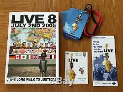 RARE LIVE 8 AID CONCERT TICKET STUB, PROGRAMME & EXTRAS 2nd July 2005