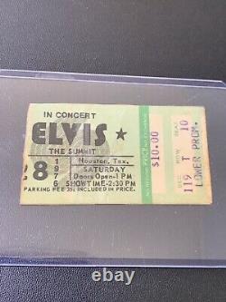 RARE Original Elvis August 28, 1976 Houston, Texas Concert Ticket Stub
