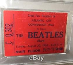 RARE The Beatles 1964 Concert Ticket STUB Atlantic City NJ 8/30/1964 PSA