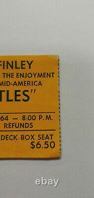 RARE The Beatles 1964 Concert Ticket Stub Kansas City Upper Deck Box
