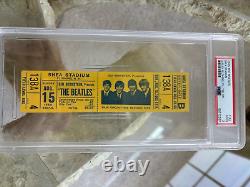 RARE VINTAGE 1965 BEATLES SHEA STADIUM CONCERT FULL TICKET POP 1 of 9