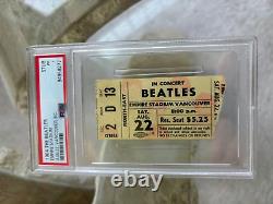 RARE VINTAGE BEATLES 1964 VANCOUVER CONCERT TICKET STUB PSA POP 1 of 3! 