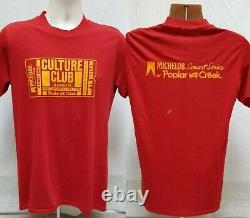 RARE Vintage 1983 CULTURE CLUB in Concert Ticket Stub Red T Shirt S/M B4