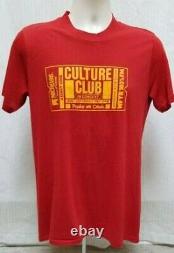 RARE Vintage 1983 CULTURE CLUB in Concert Ticket Stub Red T Shirt S/M B4