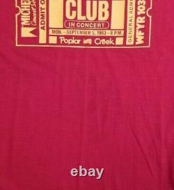 RARE Vintage 1983 CULTURE CLUB in Concert Ticket Stub Red T Shirt S/M B4