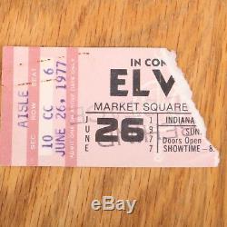 RAREST Elvis Presley June 26th 1977 LAST Concert Ticket Stub Market Square Arena