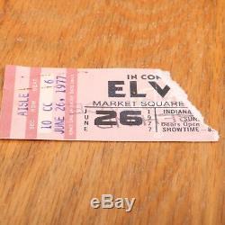 RAREST Elvis Presley June 26th 1977 LAST Concert Ticket Stub Market Square Arena