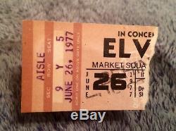 RAREST Elvis Presley June 26th 1977 LAST Concert ticket Stub Market Square Arena
