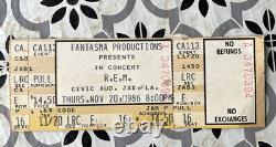 REM Concert Ticket Stub November 20 1986 Civic Auditorium Jacksonville Unused