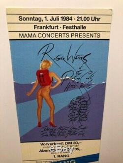 ROGER WATERS PINK FLOYD UNUSED Concert Ticket Stub JULY 1,1984 FRANKFURT GERMANY