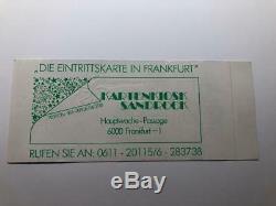 ROGER WATERS PINK FLOYD UNUSED Concert Ticket Stub JULY 1,1984 FRANKFURT GERMANY