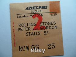 ROLLING STONES 1964 Original CONCERT TICKET STUB Adelphi Theatre, London EX