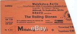 ROLLING STONES 1965 Berlin Ticket Stub Historic and Wild Concert