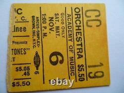 ROLLING STONES 1965 Original CONCERT TICKET STUB Academy of Music, NYC EX