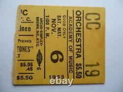 ROLLING STONES 1965 Original CONCERT TICKET STUB Academy of Music, NYC EX