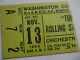 Rolling Stones 1965 Original Concert Ticket Stub Washington Dc Ex+